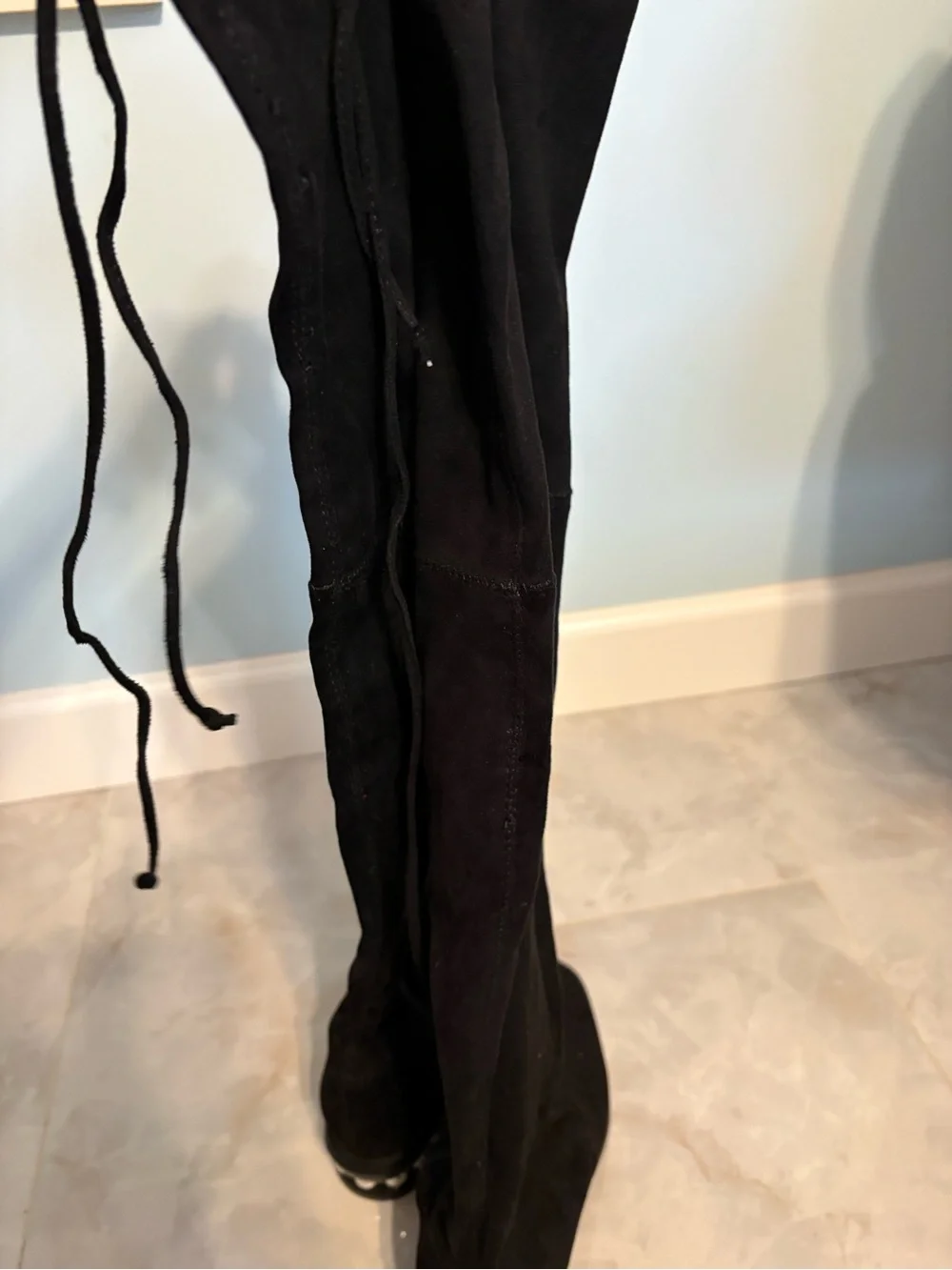 Catherines Black Over-the-Knee Suede Boots